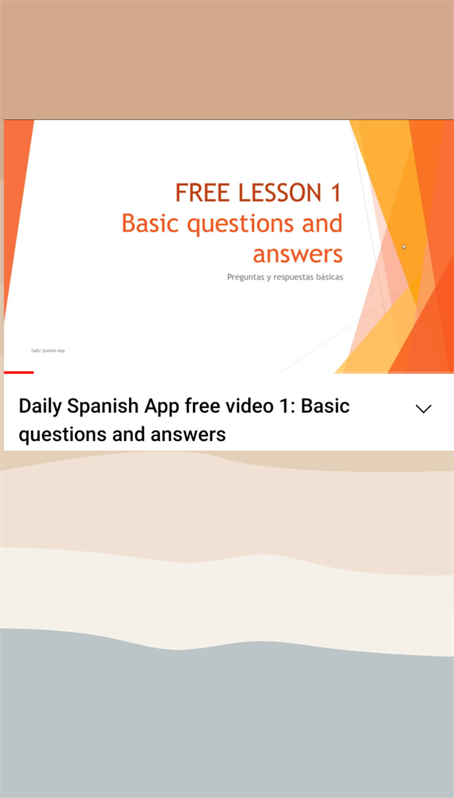 Daily Spanish lessons